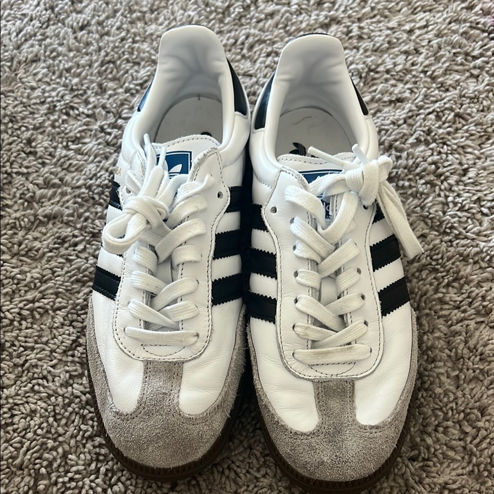 Adidas Samba White and Black Sneakers